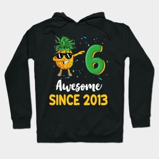 6th Birthday Pineapple Dabbing 6 Years Old Hoodie